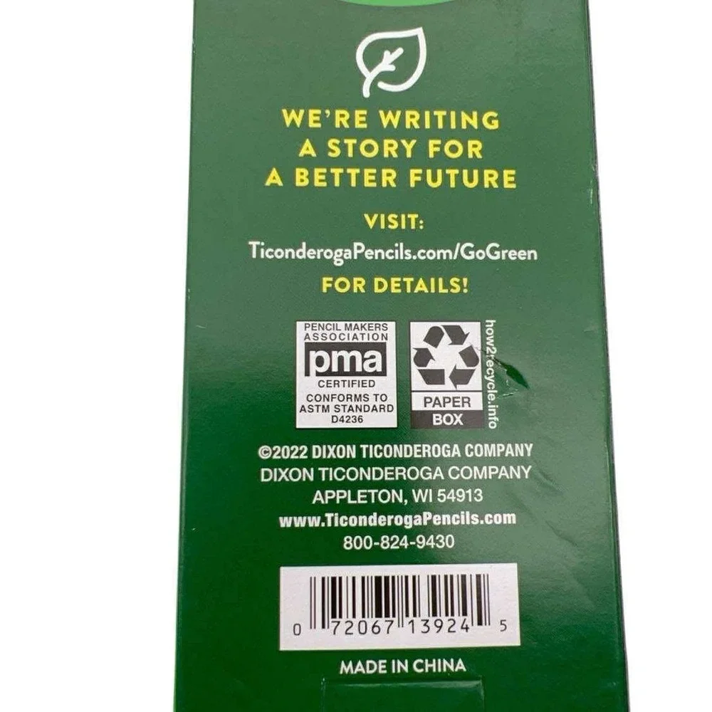 Ticonderoga 24 Count‎ Pencils #2 HB Unsharpened The World's Best Pencil